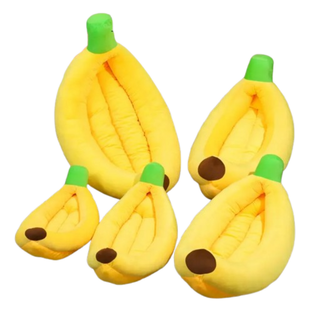 Banana Dog Bed | Washable Plush Anti-Slip Pet Bed for Large Dogs