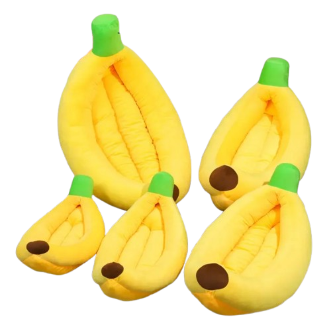 Banana Dog Bed | Washable Plush Anti-Slip Pet Bed for Large Dogs