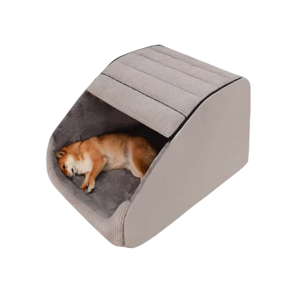 Dog Cave Bed | Washable Enclosed Pet House for Small & Medium Dogs