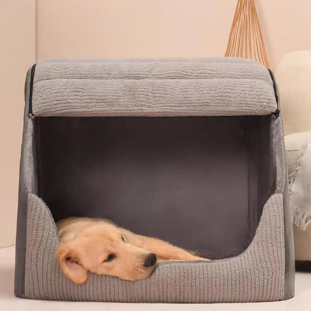 Dog Cave Bed | Washable Enclosed Pet House for Small & Medium Dogs
