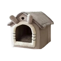 CozyCat Flannel House | Warm Indoor Cat Bed with Soft Cushion & Foldable Design