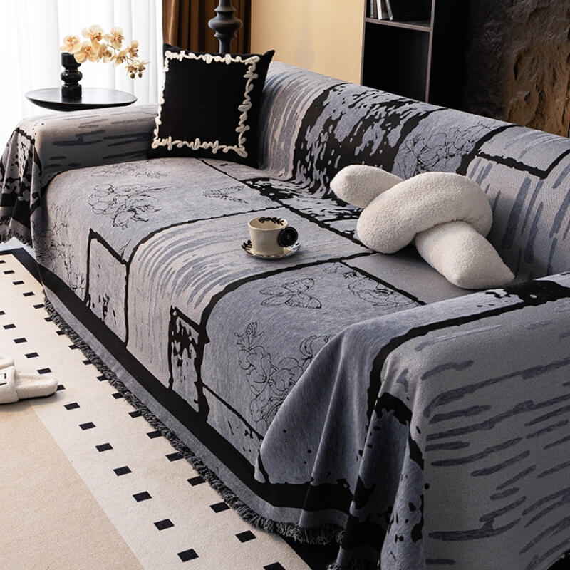Vintage Chenille Sofa Protector - Scratch-Resistant Couch Cover Throw for Stylish, Durable Protection