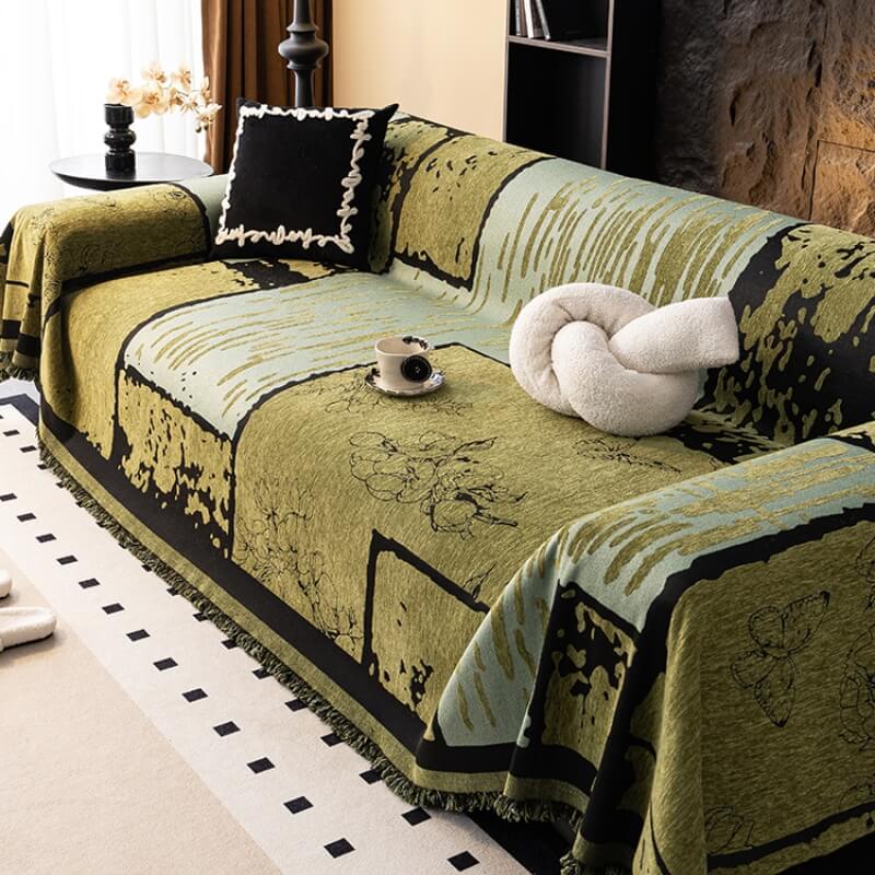 Vintage Chenille Sofa Protector - Scratch-Resistant Couch Cover Throw for Stylish, Durable Protection