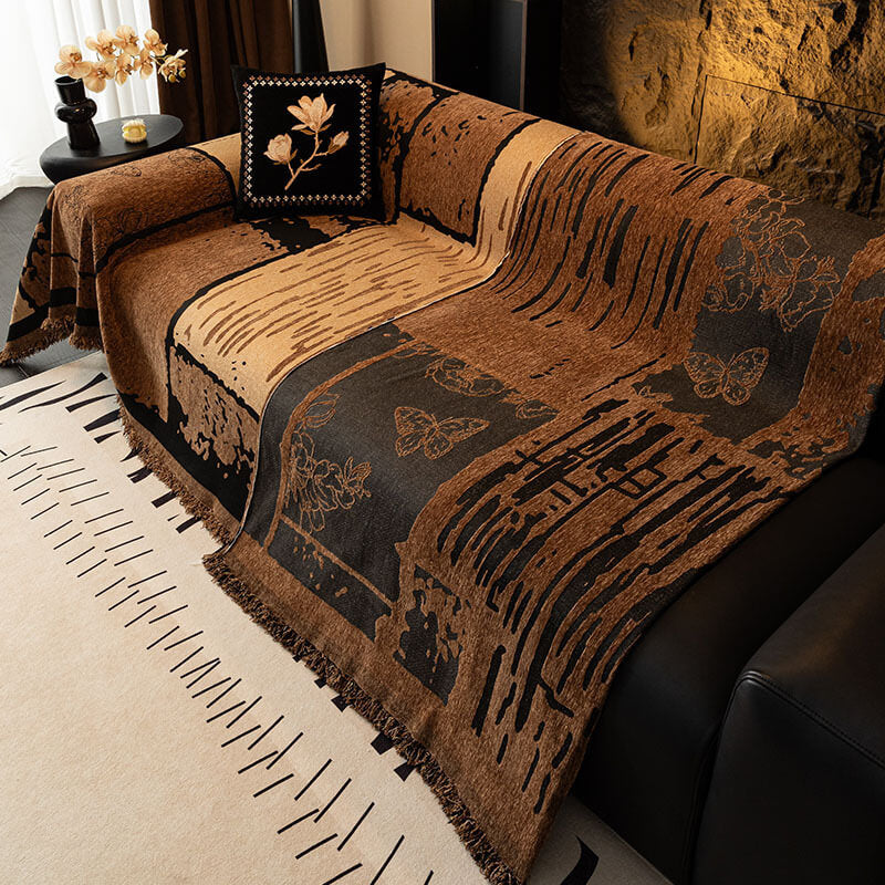 Vintage Chenille Sofa Protector - Scratch-Resistant Couch Cover Throw for Stylish, Durable Protection