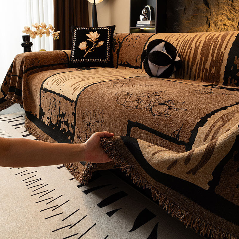 Vintage Chenille Sofa Protector - Scratch-Resistant Couch Cover Throw for Stylish, Durable Protection