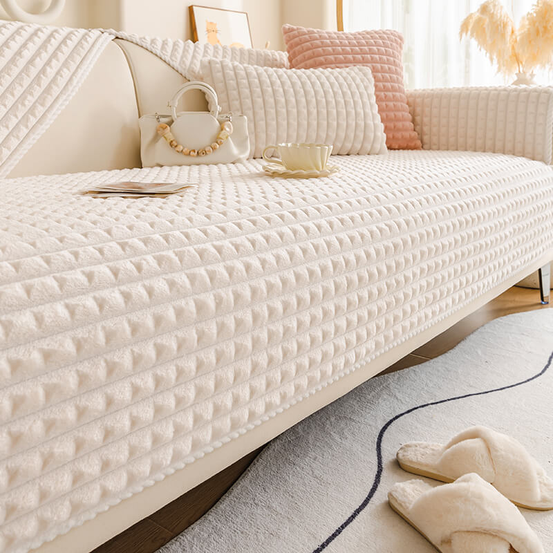 Cozy Flannel Sofa Protector – Pet-Friendly Couch Cover
