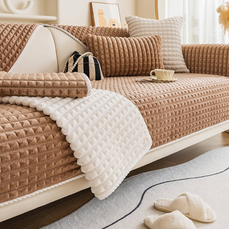 Cozy Flannel Sofa Protector – Pet-Friendly Couch Cover