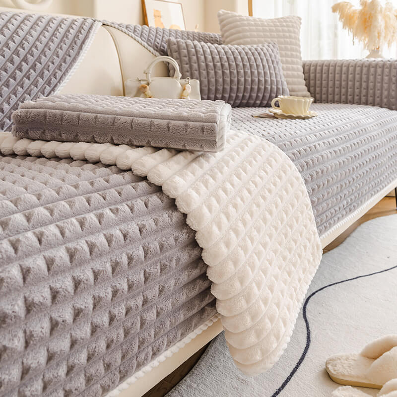 Cozy Flannel Sofa Protector – Pet-Friendly Couch Cover