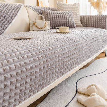 Cozy Flannel Sofa Protector – Pet-Friendly Couch Cover