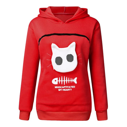 Cozy "Kangaroo" Unisex Sweatshirt for Cat and Dog Lovers with Fleece-Lined Cuddle Pocket
