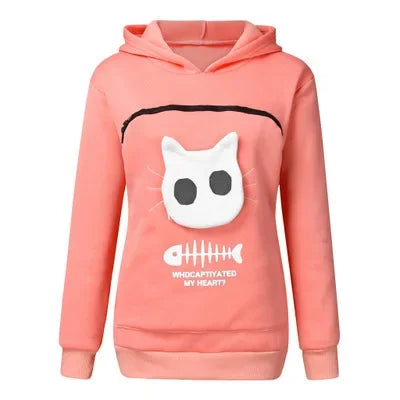 Cozy "Kangaroo" Unisex Sweatshirt for Cat and Dog Lovers with Fleece-Lined Cuddle Pocket