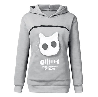 Cozy "Kangaroo" Unisex Sweatshirt for Cat and Dog Lovers with Fleece-Lined Cuddle Pocket