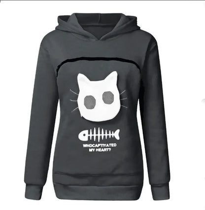 Cozy "Kangaroo" Unisex Sweatshirt for Cat and Dog Lovers with Fleece-Lined Cuddle Pocket