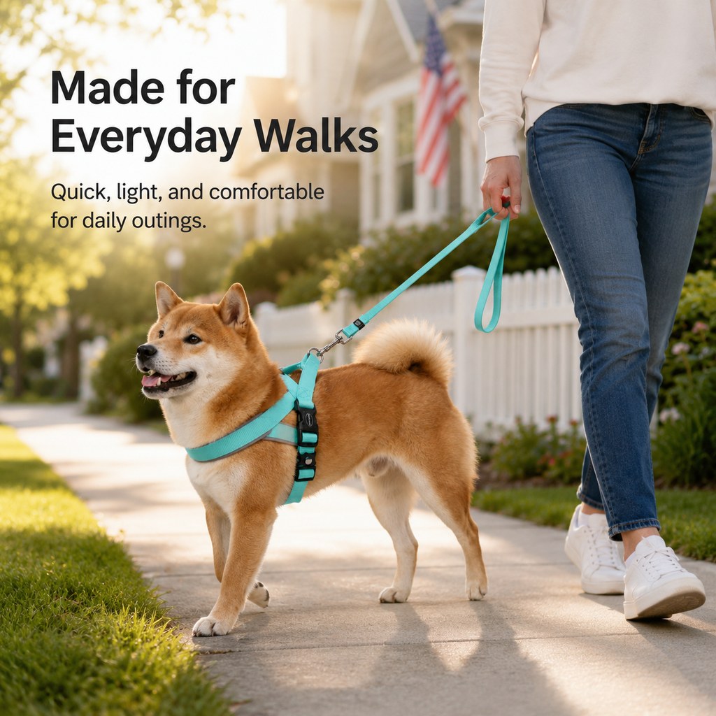 Step-In Dog Harness and Leash Set for No-Choke Daily Walks