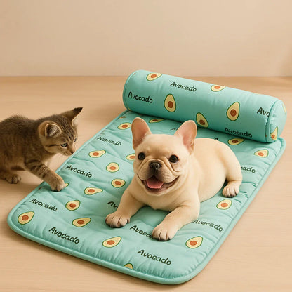 Cooling Dog Mat | Washable Avocado Cushion | Non-Slip & Scratch Resistant