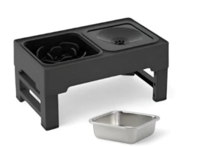 Adjustable Stainless Steel Double Dog Bowls with Elevated Stand – Perfect for Large Pets