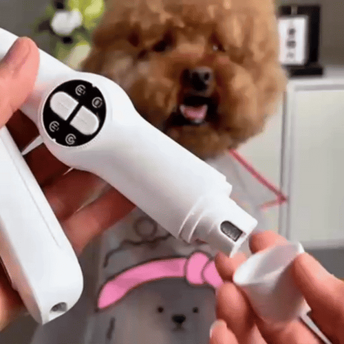 2-in-1 Pet Nail Trimmer & Grinder | Quiet Electric Grooming Tool with LED Light
