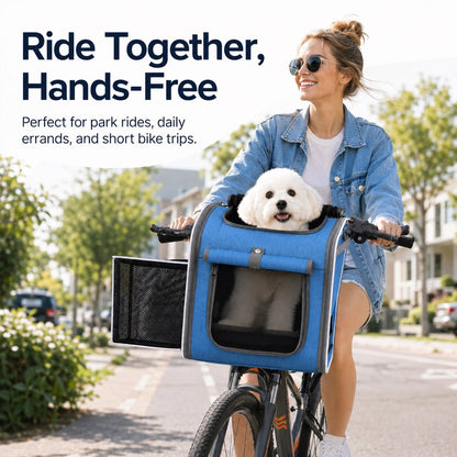 Bike Pet Carrier Backpack, Expandable 4-in-1 for Cats & Small Dogs