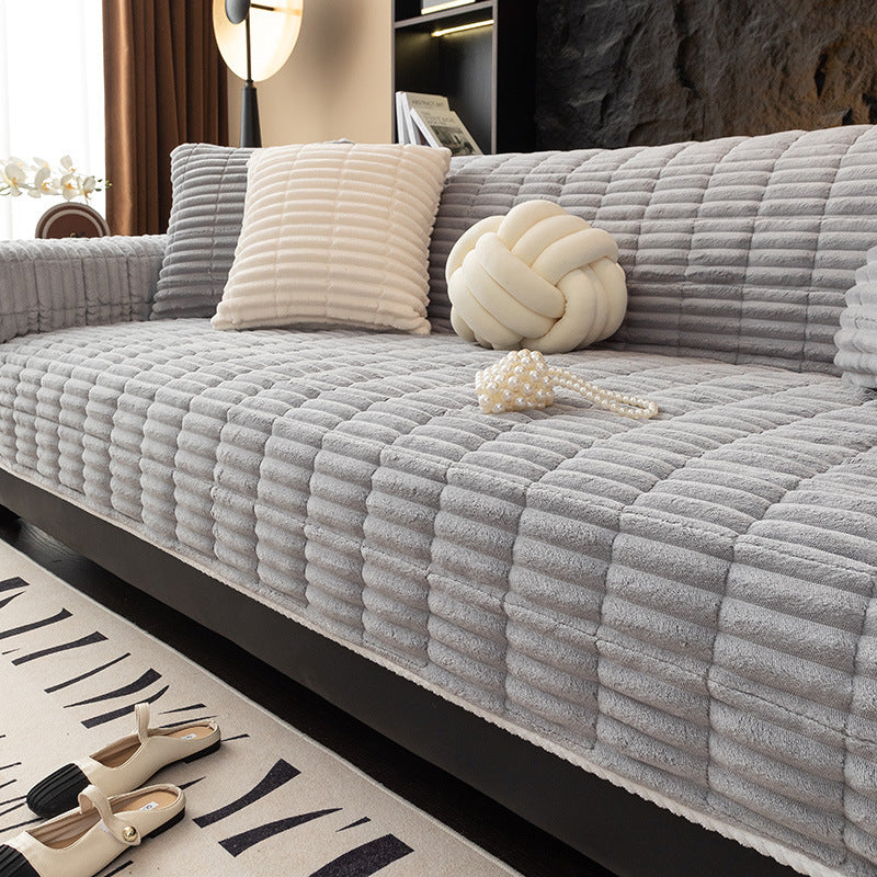 Light Grey flannel couch cover