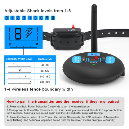 Adjustable correction levels and boundary range