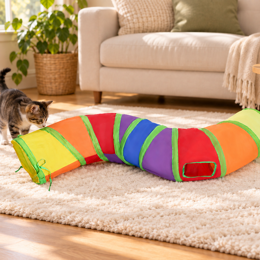 Exciting Foldable Cat Tunnel for Hide, Chase & Explore Play