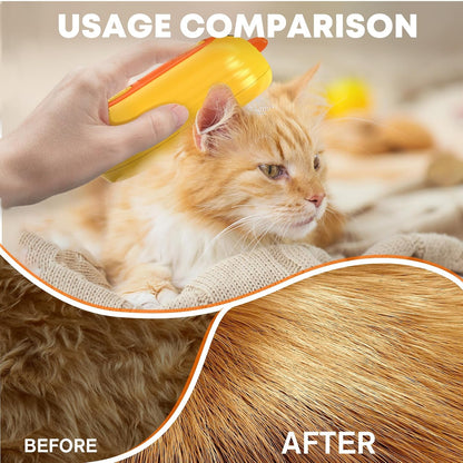 2-in-1 Spray Pet Grooming Brush | Anti-Static Detangling Ducky Brush for Cats & Dogs