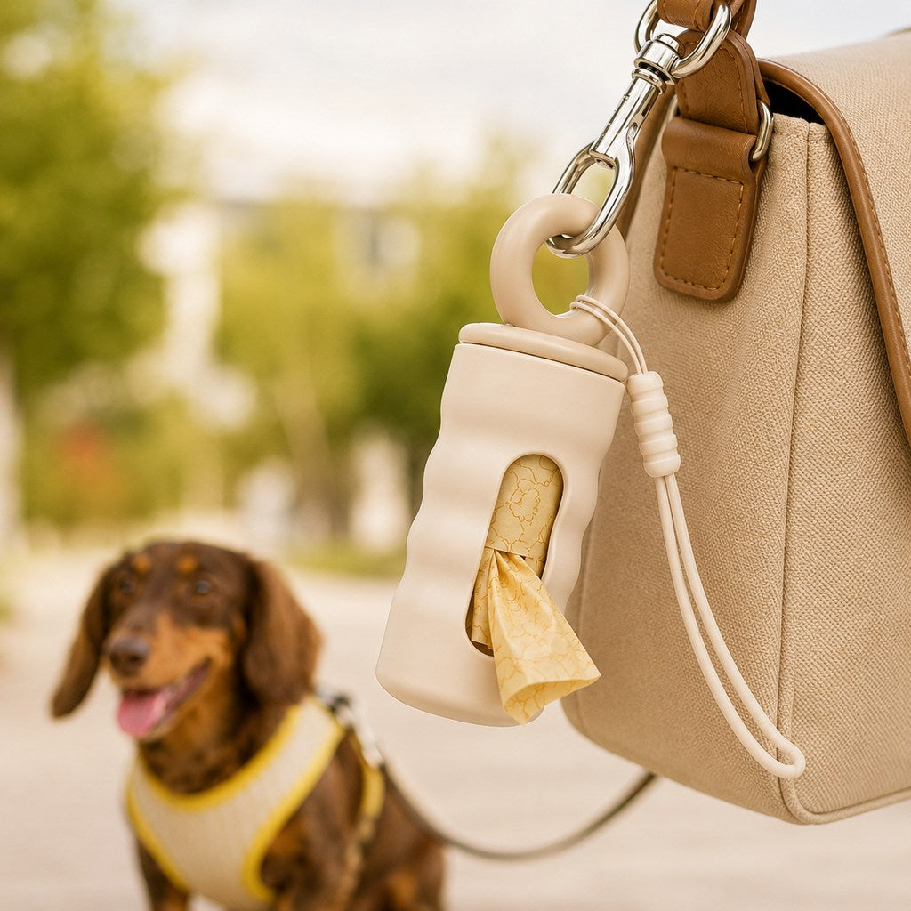 Dog Poop Bag Dispenser, Clip-On Leash Waste Bag Holder