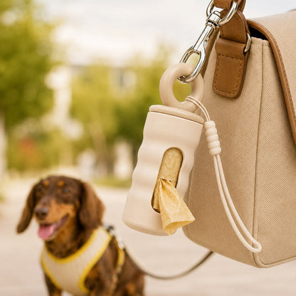 Dog Poop Bag Dispenser, Clip-On Leash Waste Bag Holder