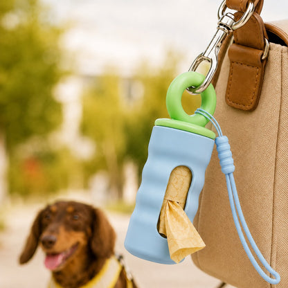 Dog Poop Bag Dispenser, Clip-On Leash Waste Bag Holder