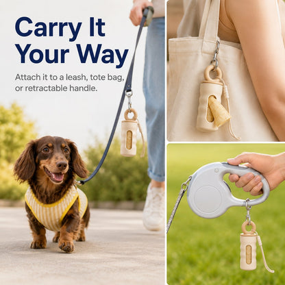 Dog Poop Bag Dispenser, Clip-On Leash Waste Bag Holder