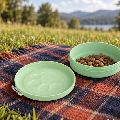 Clever 2-in-1 Portable Dog Bowl for Food & Water on the Go