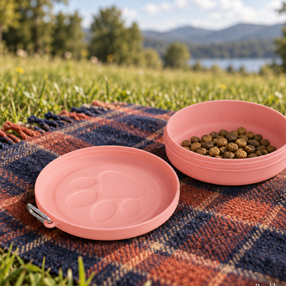 Clever 2-in-1 Portable Dog Bowl for Food & Water on the Go