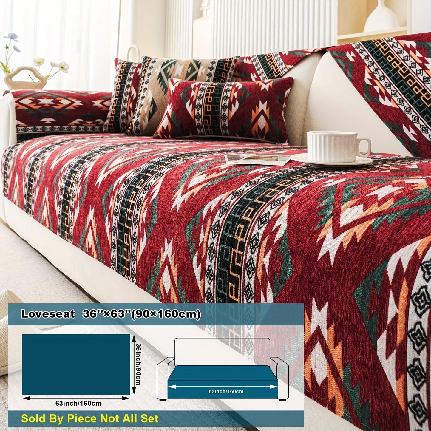 Couch Cover - Chic Snow Chenille Sofa Slipcover