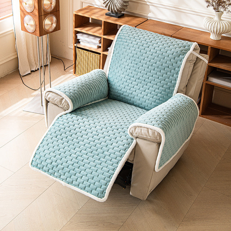 Mint Green plush recliner chair cover for dogs and cats