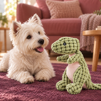 Cuddly Plush Dinosaur Dog Toy for Playful Bonding Time
