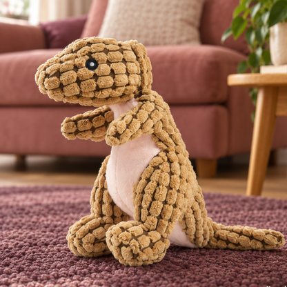 Cuddly Plush Dinosaur Dog Toy for Playful Bonding Time