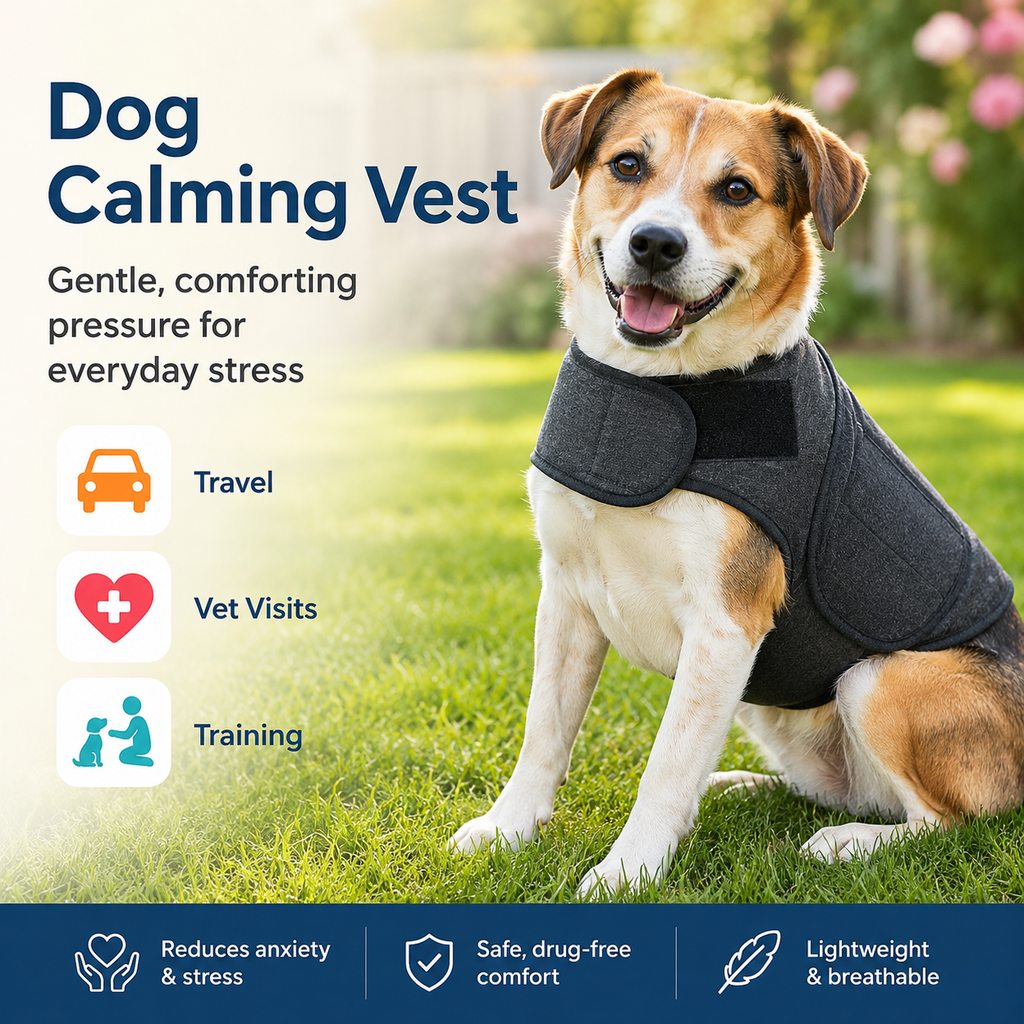 Dog Calming Vest for Travel & Vet Visits, Comfort Wrap