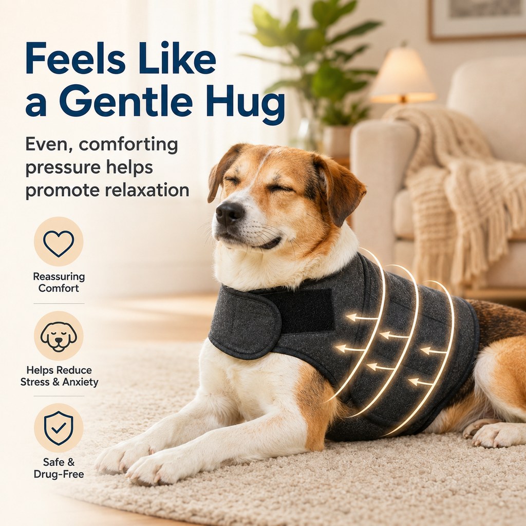 Dog Calming Vest for Travel & Vet Visits, Comfort Wrap