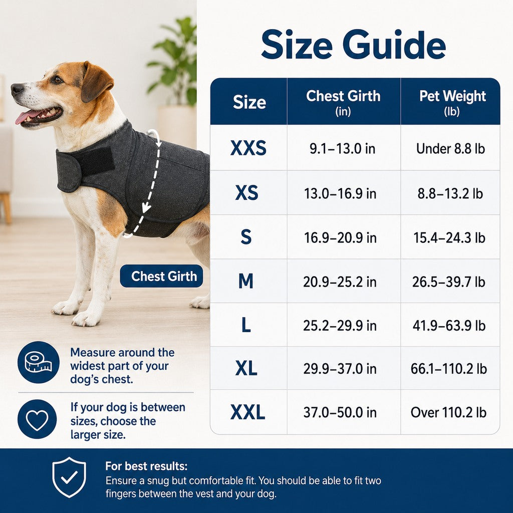 Dog Calming Vest for Travel & Vet Visits, Comfort Wrap