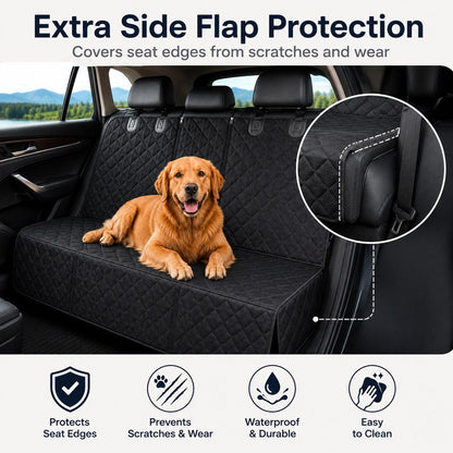 Waterproof Dog Car Seat Cover for Back Seat, Quilted Protector