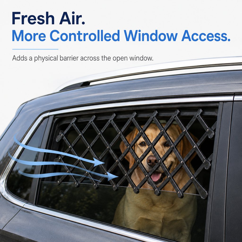Dog Window Guard for Car, Expandable Rear Window Barrier