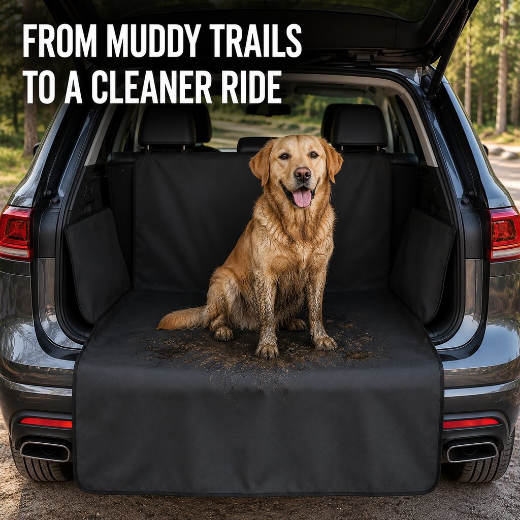 Dog Cargo Liner for SUVs with Bumper Flap for Muddy Trips
