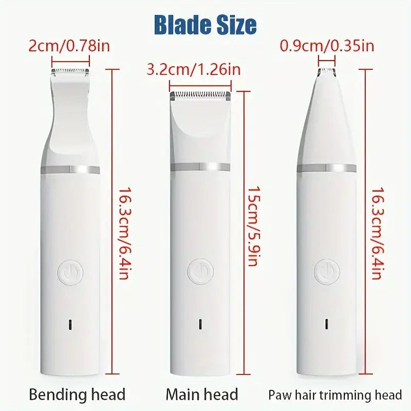 4-in-1 Clippers Trimmer | Professional Pet Grooming Kit for Dogs & Cats