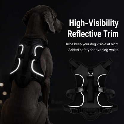 AirTag-Compatible Escape-Resistant Harness for Dogs That Pull