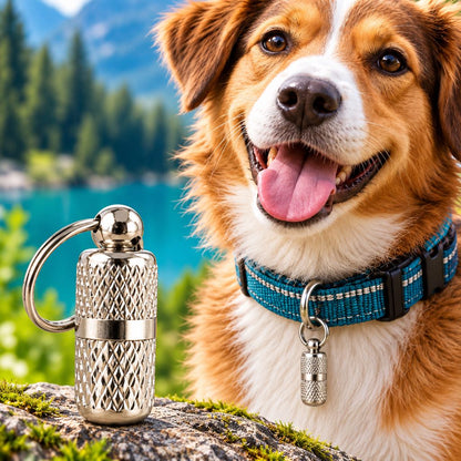 Dog ID Tag Capsule 3-Pack, Emergency Contact Holder for Collars