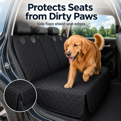 Waterproof Dog Car Seat Cover for Back Seat, Quilted Protector