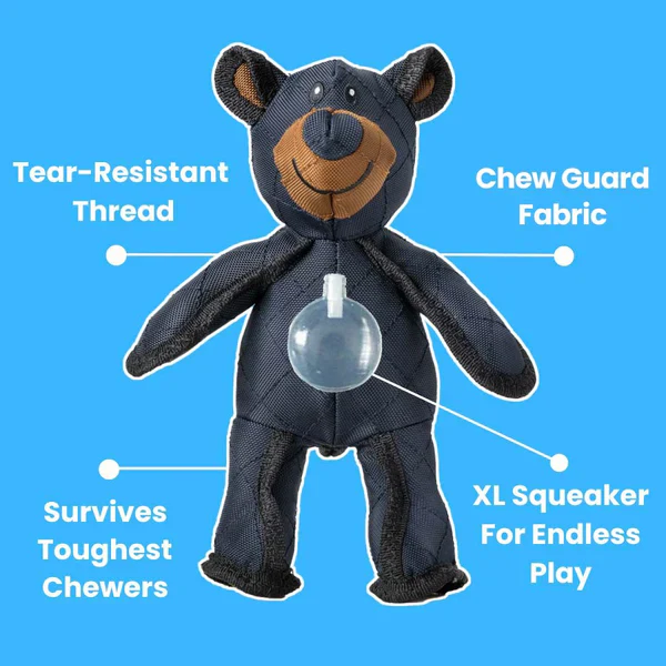 Chew-Resistant Bear Dog Toy | Durable Interactive Toy for Heavy Chewers