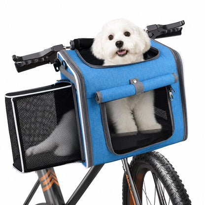 Bike Pet Carrier Backpack, Expandable 4-in-1 for Cats & Small Dogs