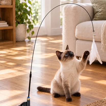 Entertaining Feather Teaser Wand with Suction-Cup Base