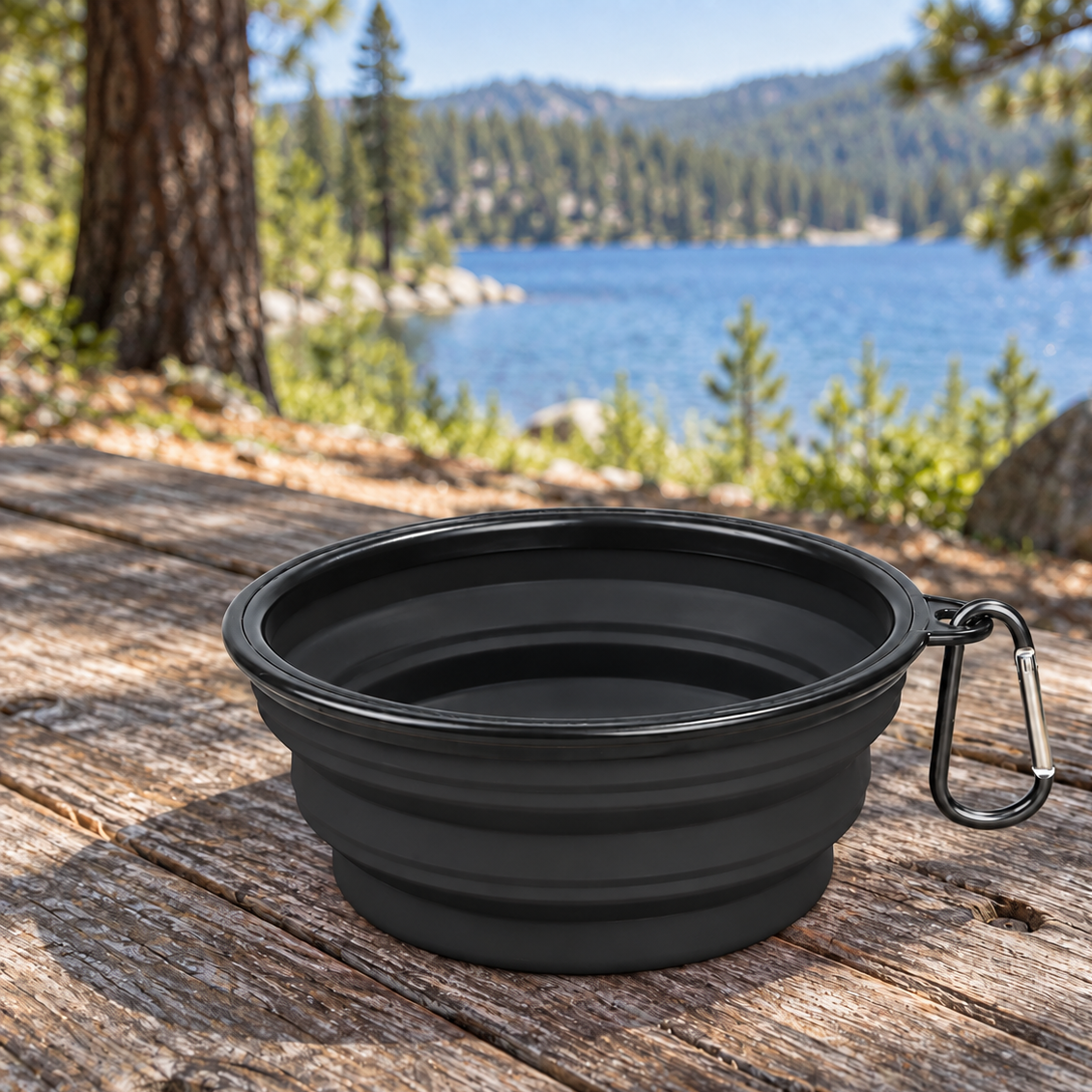Handy Collapsible Travel Dog Bowl for Food & Water Breaks